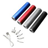 Ver Power Bank Metalica Redonda Capacidad 2,600 Mah Incluye Cable Con 5 Adaptadores Medidas 10.8 X 2.2 Cm. , Colores Azul, Roja, Plata Y Negra Power Bank Metalica Redonda Capacidad 2,600 Mah Incluye Cable Con 5 Adaptadores Medidas 10.8 X 2.2 Cm. , Colores Azul, Roja, Plata Y Negra