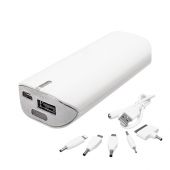 Ver Power Bank Ovalada Con Lampara Led Capacidad 4,400 Mah, Cable Usb Con 5 Adaptadores Medidas 10 X 4 X 2.4 Cm. Power Bank Ovalada Con Lampara Led Capacidad 4,400 Mah, Cable Usb Con 5 Adaptadores Medidas 10 X 4 X 2.4 Cm.
