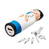 Ver Power Bank Doctor Azul Capacidad 2,600 Mah, Cable Usb Con 5 Adaptadores Medidas 10 X 3 Cm. Power Bank Doctor Azul Capacidad 2,600 Mah, Cable Usb Con 5 Adaptadores Medidas 10 X 3 Cm.