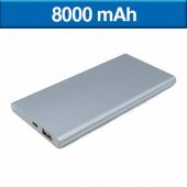 Ver Power Bank Slim Capacidad 8,000 Mah Medidas 14.6 X 7.1 X 1.1 Cm. Color Plata Power Bank Slim Capacidad 8,000 Mah Medidas 14.6 X 7.1 X 1.1 Cm. Color Plata