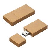 Usb Ecologica De Carton 8Gb Medidas 6 X 2.9 X 1 Cm. Con Cierre Magnetico En La Tapa