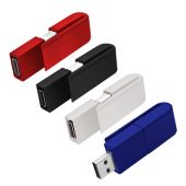 Usb Clipper 4Gb Medidas 6.5 X 2 X 1.5 Cm. Colores Azul, Rojo, Blanco Y Negro